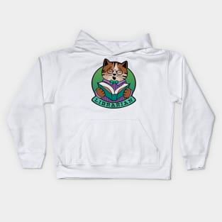 Librarian Cat Story Time Kids Hoodie